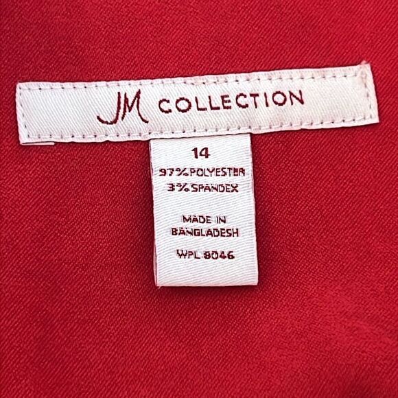 JM Collection Red Faux Suede Blazer - Size 14 - Picture 4 of 5